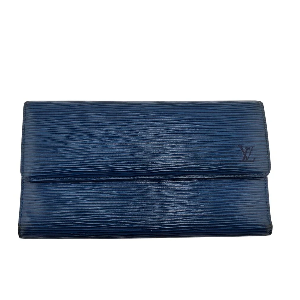 Louis Vuitton Toledo Blue Epi Leather Portefeuille International Wallet CA0939